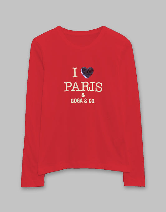 Playera Lentejuela/Estampado para mujer