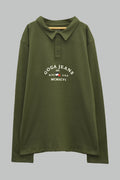 Playera Tipo Polo Estampada para niño