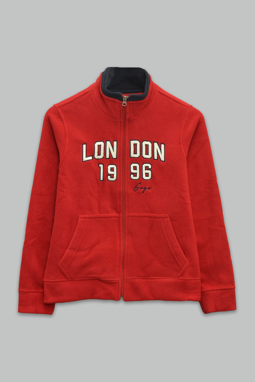 Sudadera polar para Mujer bordada, con manga larga, bolsas frontales y cierre.