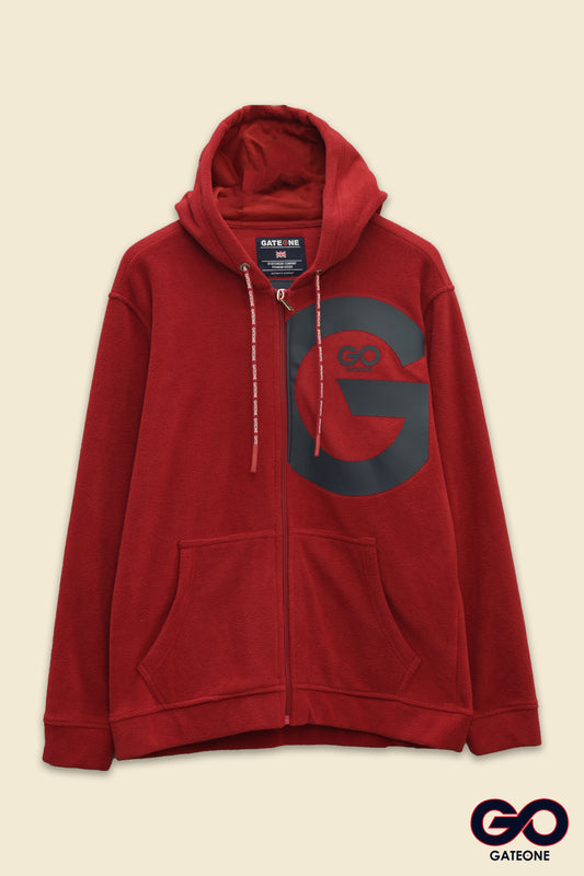 Sudadera para hombre, bolsas frontales y cierre.