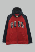 Sudadera Sherpa Bordada Goga con Cierre