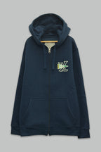 Sudadera felpa para Niño con manga larga, capucha ajustable, bolsas frontales y cierre.